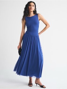 Abercrombie & Fitch Convertible Mesh Maxi Dress